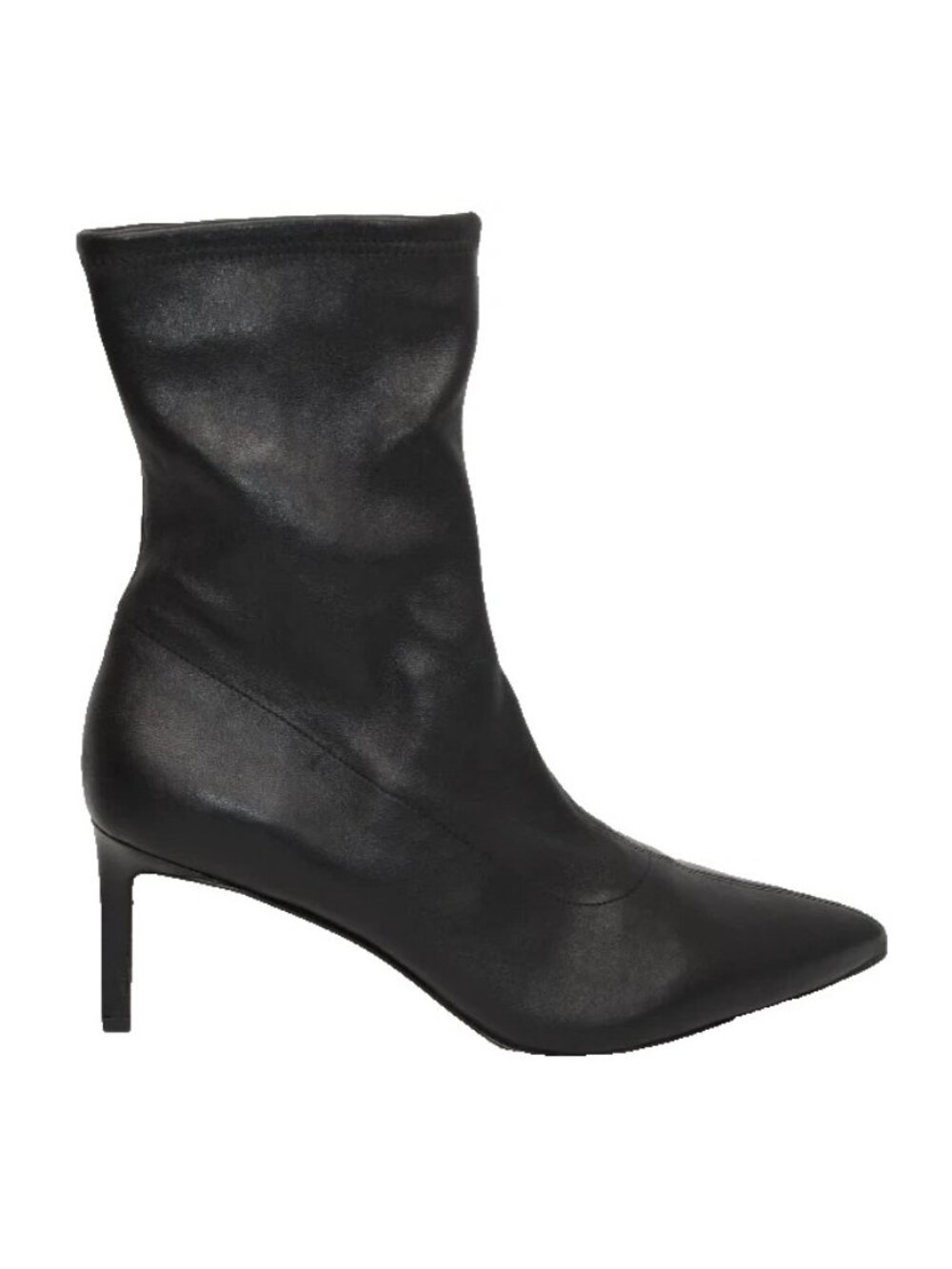 New! VERONICA BEARD Lexi Stiletto Pointy Toe Bootie Size 11 Black Leather DD434A